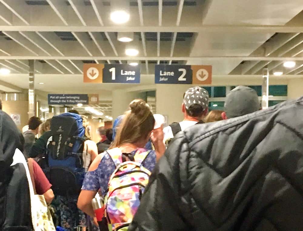 Bali Airport Customs Line