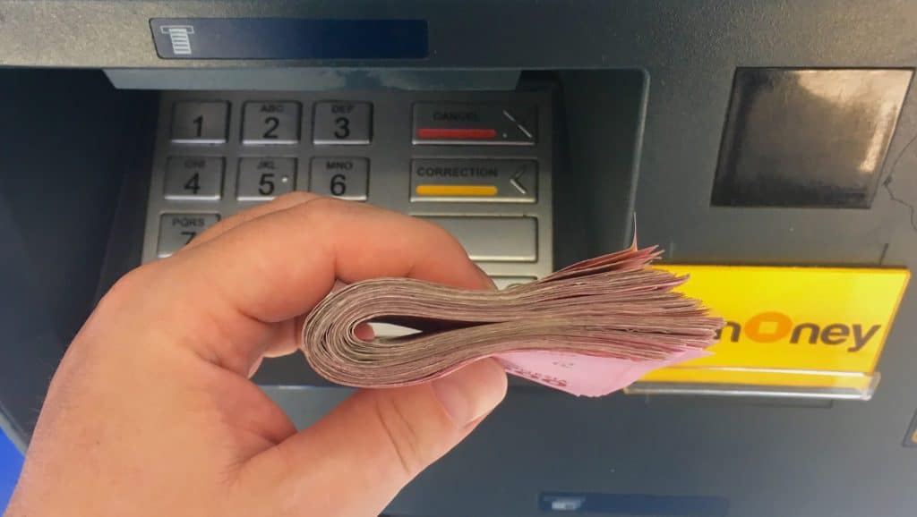 Withdraw 2.5M Rupiah from Bali ATM