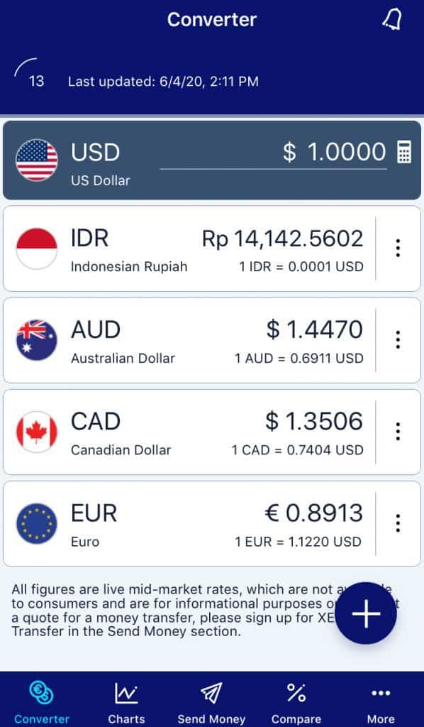 XE Currency App 